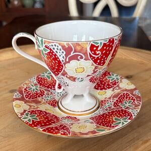Haedo Strawberry Teacup and Saucer